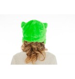 Muts Fluffy Kat Fluor Groen