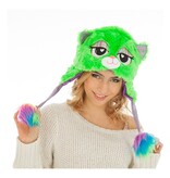 Muts Fluffy Kat Fluor Groen