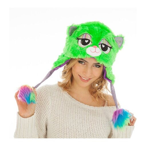 Muts Fluffy Kat Fluor Groen