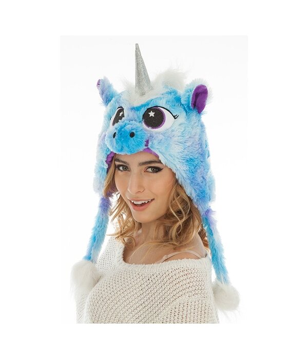 Muts Fluffy Unicorn Blauw