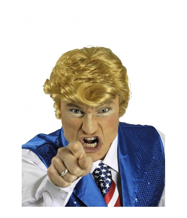 Pruik Don Trumpy Blond