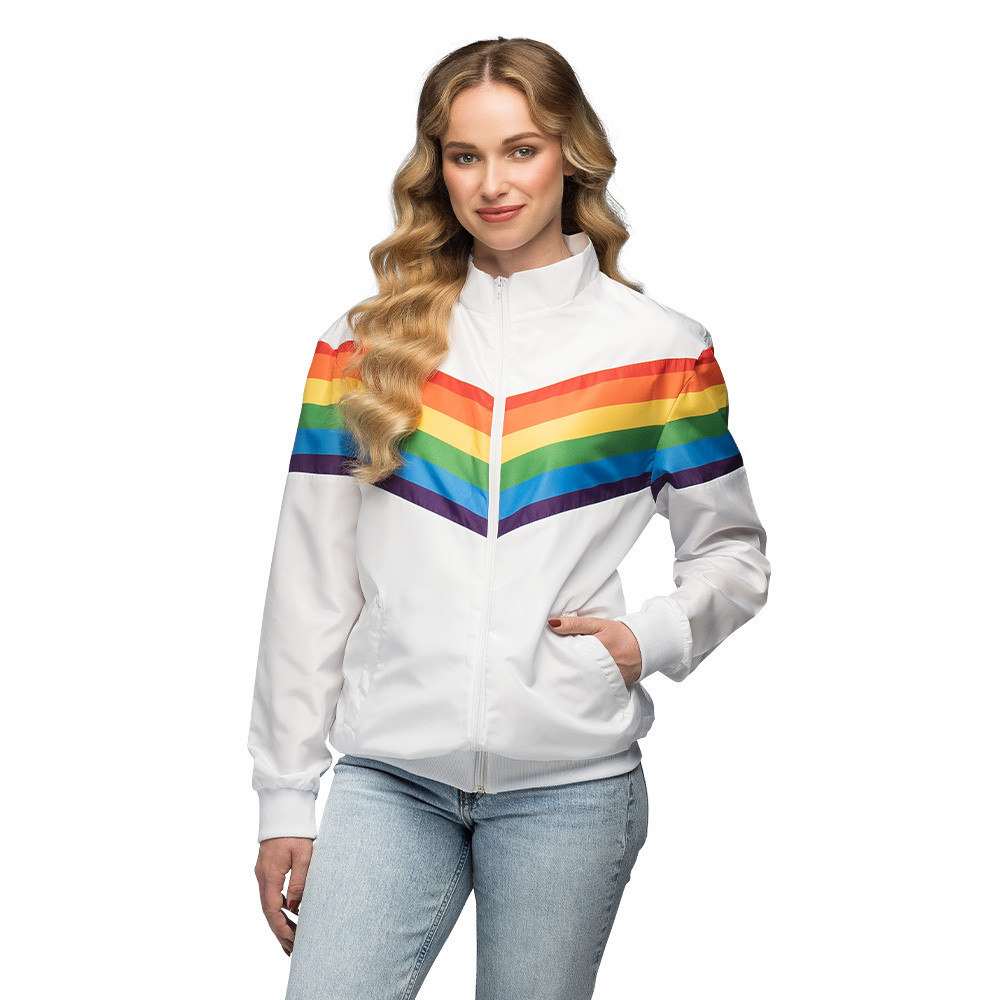 Trainingsjasje Vintage Rainbow Babe afbeelding