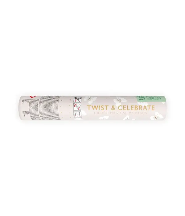 Confetti Kanon Vlinders Wit (20cm)