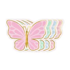 Vlinder Servetten Kleuren Mix (12st)