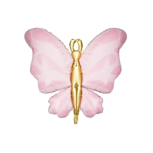 Folieballon Vlinder Roze (69x69cm)
