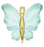 Folieballon Vlinder Mint (69x69)