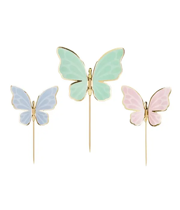 Cake Toppers Vlinders (9st)