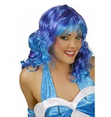 Party Pruik Susi Turquoise Lichtpaars