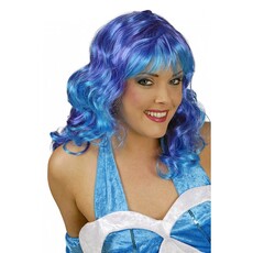 Party Pruik Susi Turquoise Lichtpaars