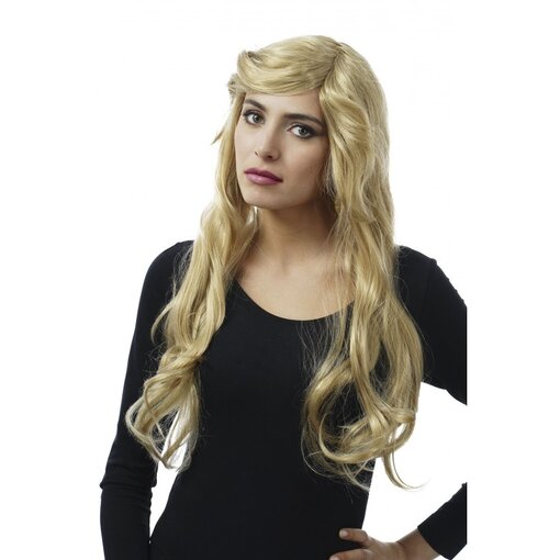 Party Pruik Carly Zijscheiding Blond