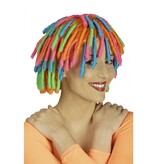 Party Pruik Rastagirl Rainbow Multikleur