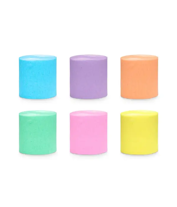 Crepe Papier Pastel Regenboog (6st)