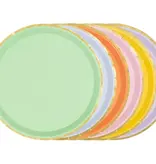 Borden Pastel Kleuren met Gouden Rand (6st)