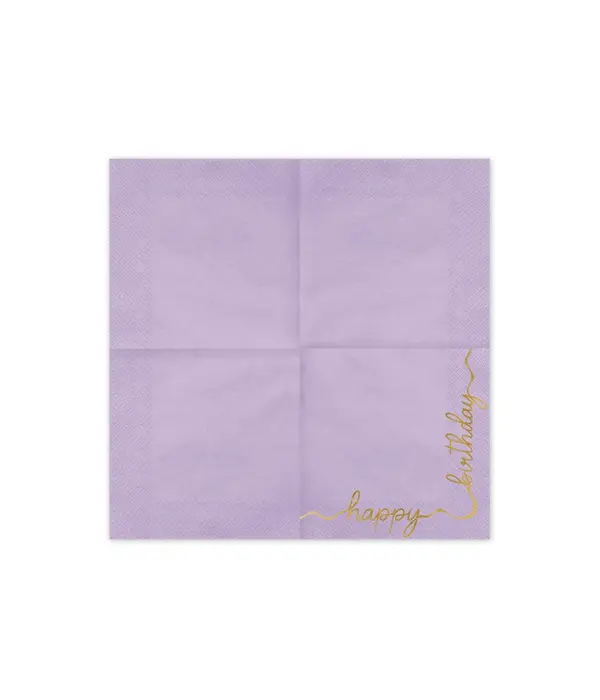 Happy Birthday Servetten Kleuren Mix (12st)