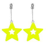 Oorbellen Ster Neongeel
