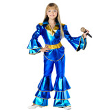Kostuum Dancing Queen Kind Blauw