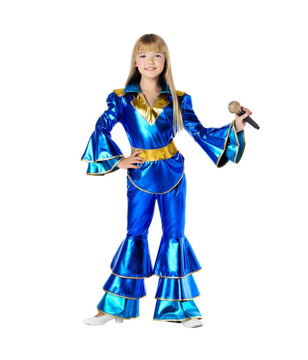 Kostuum Dancing Queen Kind Blauw