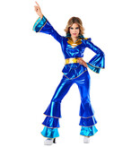 Dancing Queen Kostuum Dames Blauw