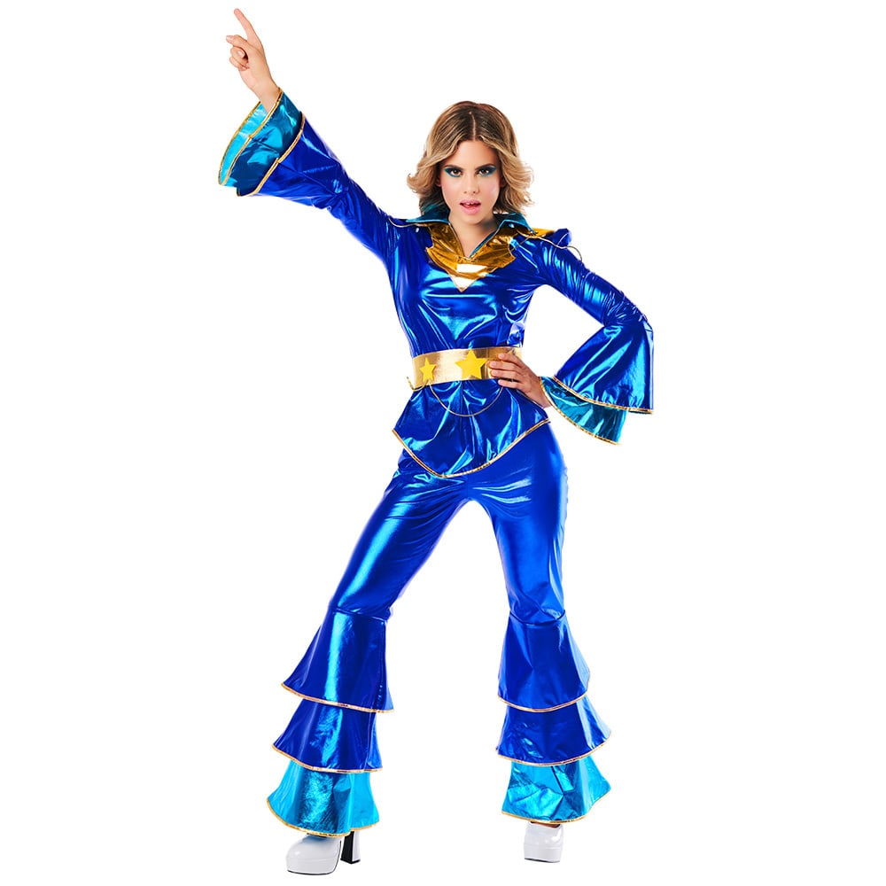 Dancing Queen Kostuum Dames Blauw afbeelding