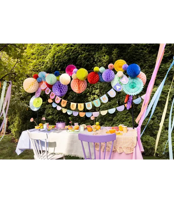 Crepe Papier Pastel Regenboog (6st)