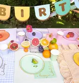 Bekertjes Pastel Kleuren met Gouden Rand (6st)