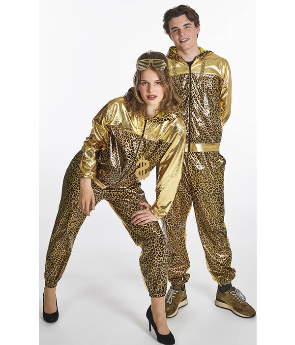 Trainingspak Luipaard Print Goud Man Marcello