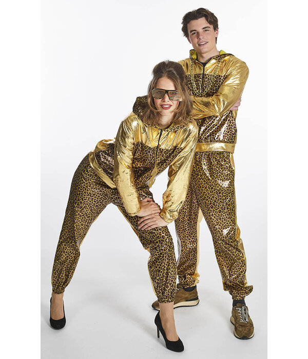 Trainingspak Luipaard Print Goud Man Marcello