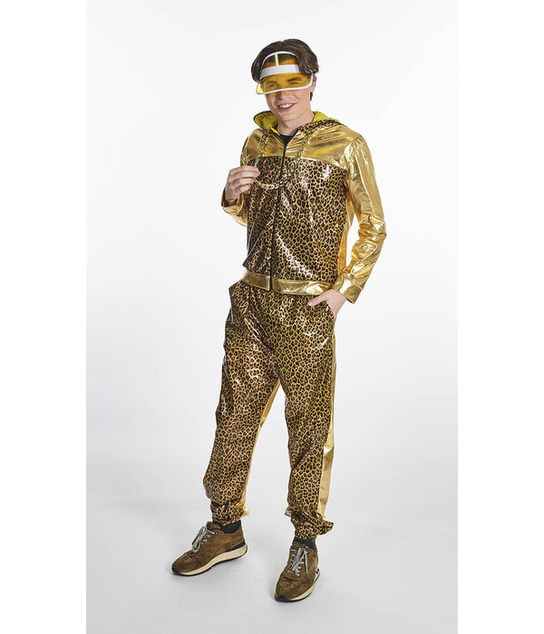 Trainingspak Luipaard Print Goud Man Marcello