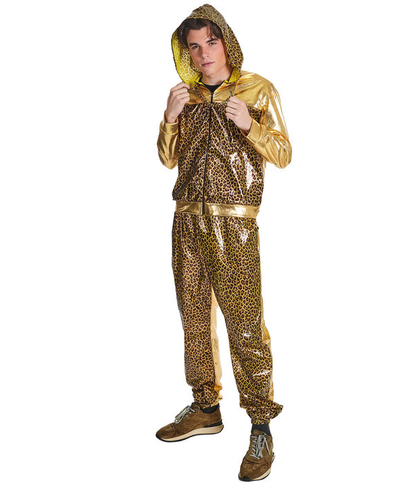 Trainingspak Luipaard Print Goud Man Marcello