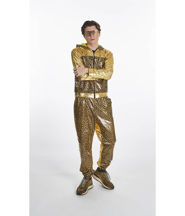 Trainingspak Luipaard Print Goud Man Marcello