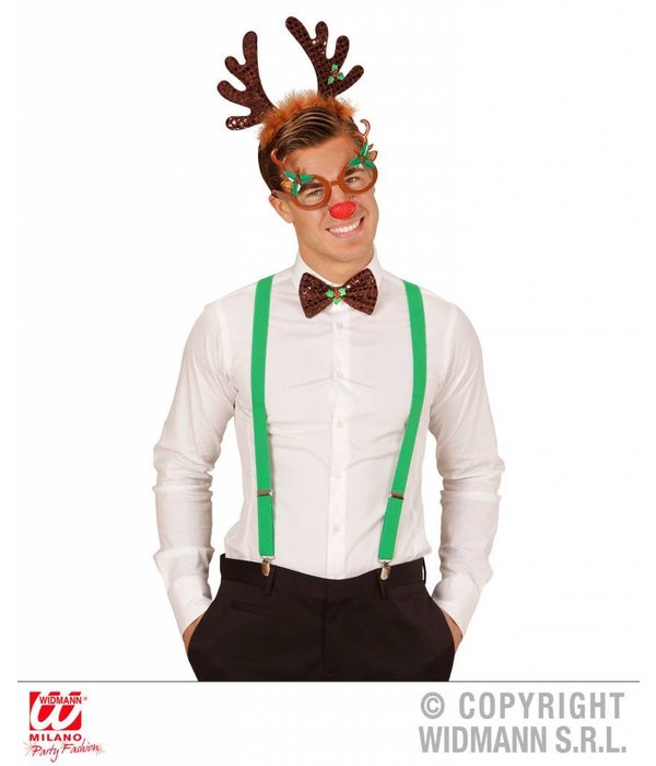 Rendier hoorntjes met strikje pailletten