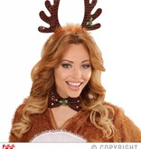 Rendier hoorntjes met strikje pailletten