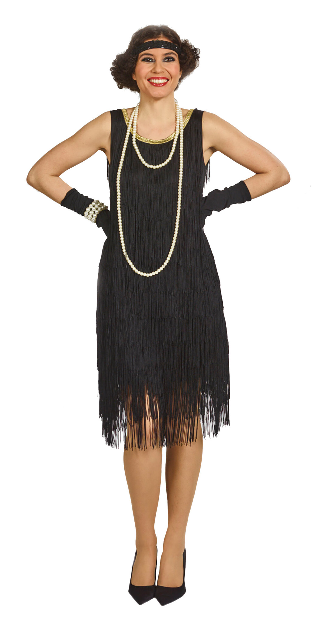 Charleston Jurk Zwart Lucille afbeelding