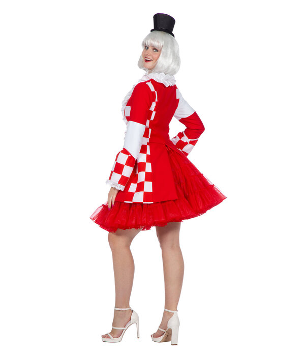 Jas Brabant Dames Rood/Wit Premium