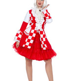 Jas Brabant Dames Rood/Wit Premium