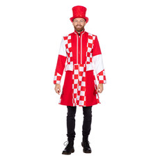 Jas Brabant Heren rood/wit Premium