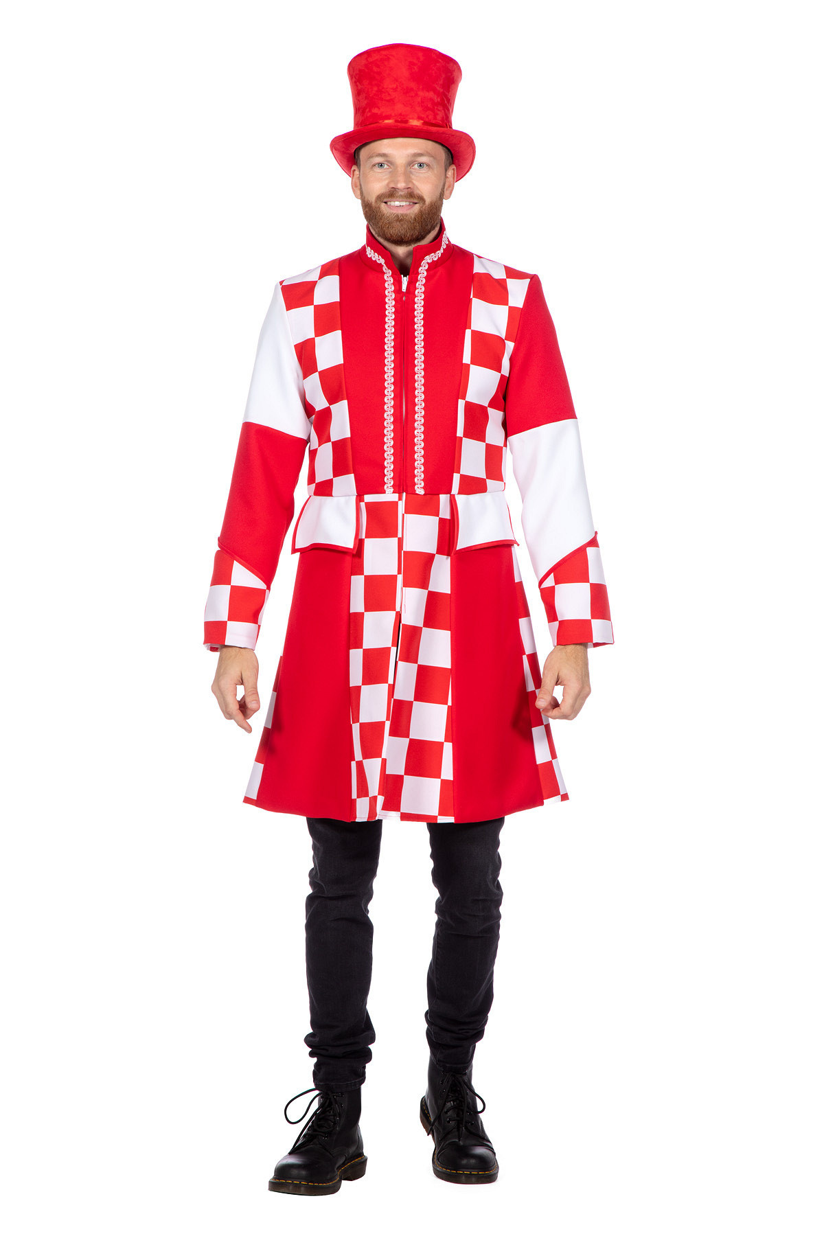 Jas Brabant Heren rood/wit Premium afbeelding