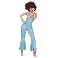 Blauwe Catsuit Disco Dames