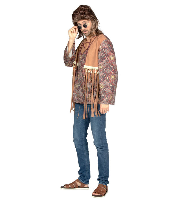 Hippie Shirt Elliot Bruin Heren