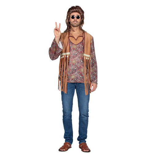 Hippie Shirt Elliot Bruin Heren