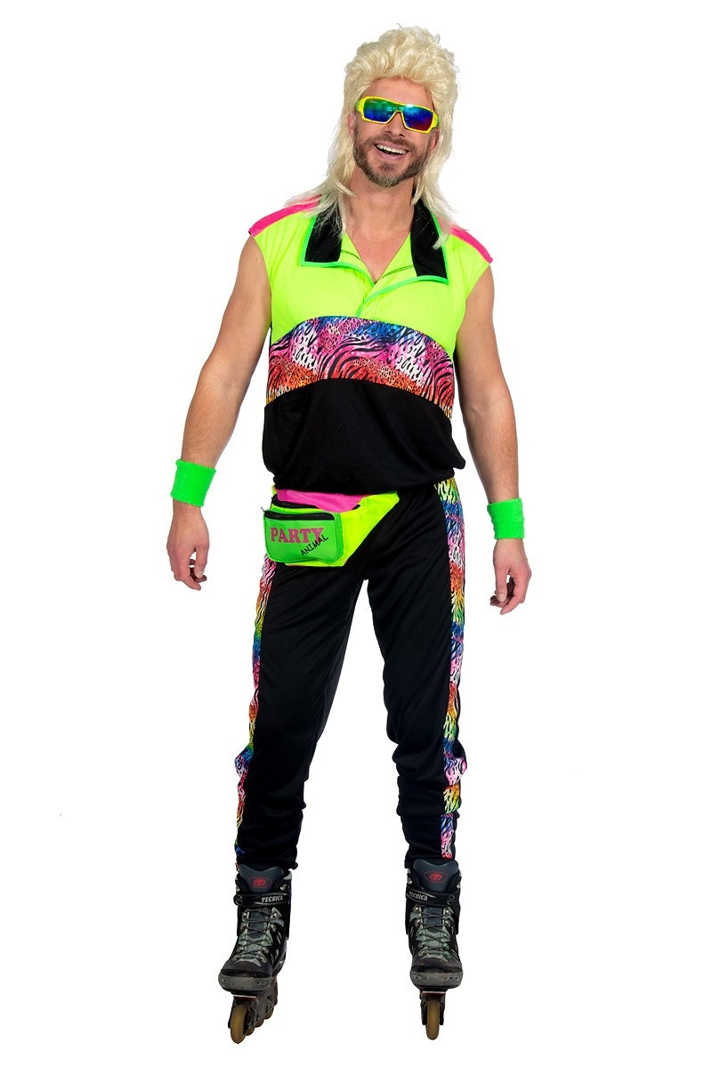 Party Outfit 80&apos;s tijger Heren afbeelding
