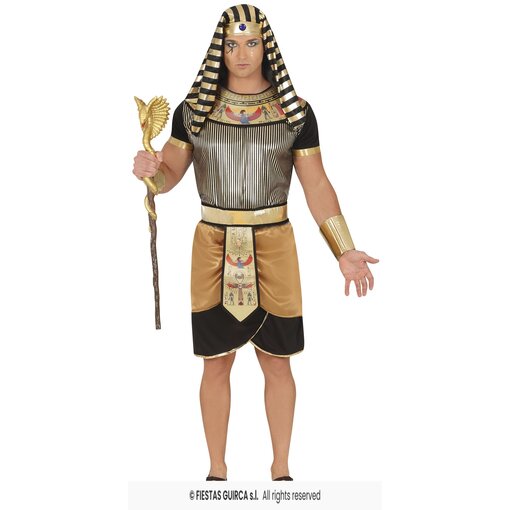 Zwart Gouden Egyptenaar Kostuum Man Mauli