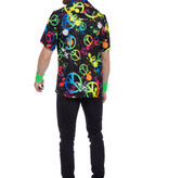 Party Blouse Heren Peace Hippie Neon