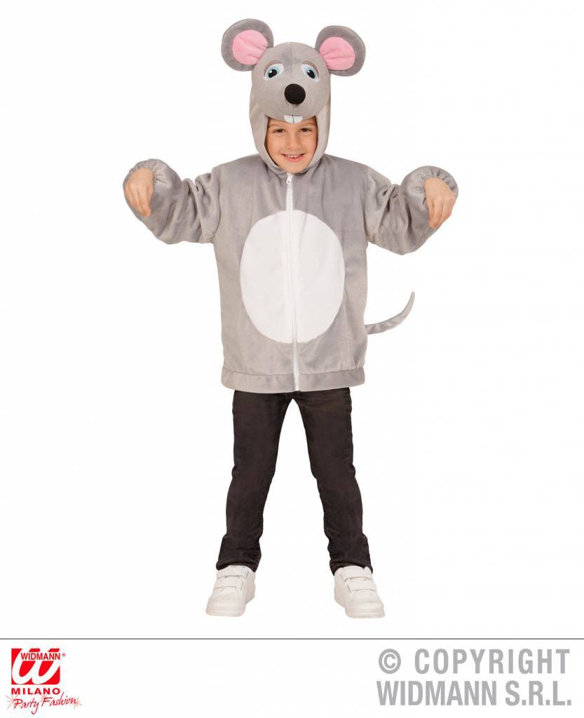Hoodie vest pluche muis kind afbeelding