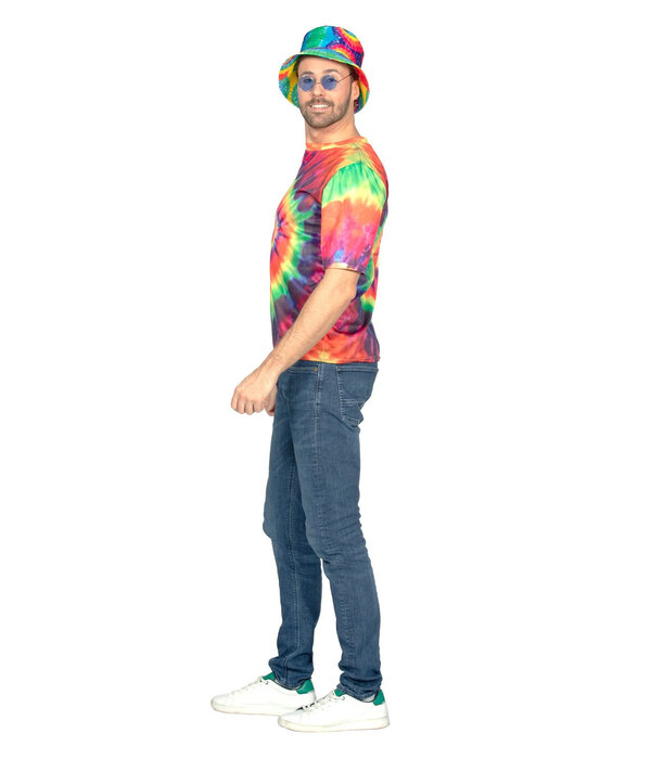 Shirt 60's Heren Hippie Tie Dye