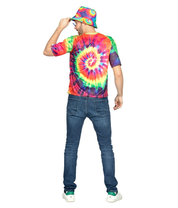 Shirt 60's Heren Hippie Tie Dye