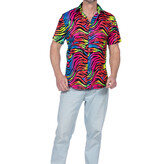 Party Blouse Heren Neon Zebra