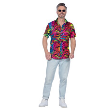 Party Blouse Heren Neon Zebra