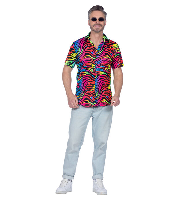 Party Blouse Heren Neon Zebra