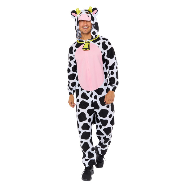 Koe Onesie Met Capuchon Plush Volwassenen